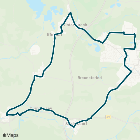 Die Münchner VerkehrsVerbund  Penzberg - Iffeldorf - Habach - Sindelsdorf - Penzberg map