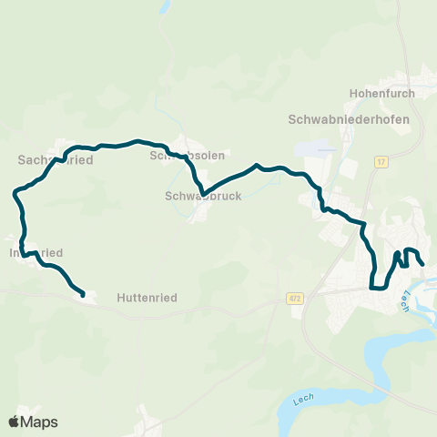 Die Münchner VerkehrsVerbund  Schongau - Altenstadt - Schwabsoien - Sachsenried - Ingenried map