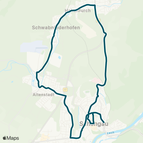 Die Münchner VerkehrsVerbund  Schongau - Altenstadt - Hohenfurch - Schongau map