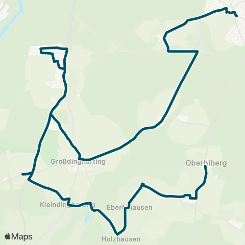 Die Münchner VerkehrsVerbund  Deisenhofen - Großdingharting - Straßlach - Oberbiberg map
