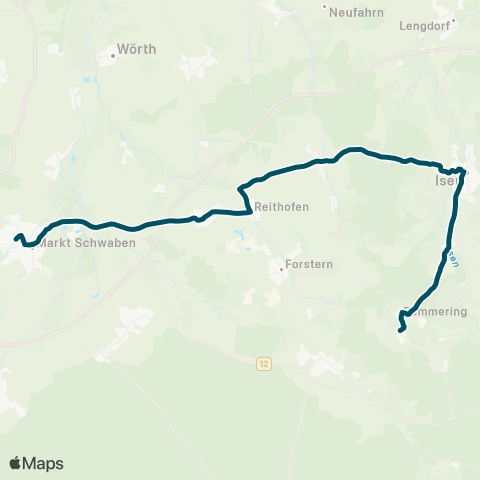 Die Münchner VerkehrsVerbund  Mittbach - Isen - Markt Schwaben map