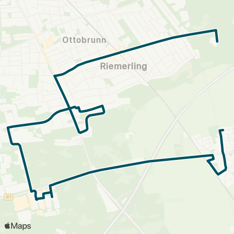 Die Münchner VerkehrsVerbund  Riemerling, Altenheim - Ottobrunn - Hohenbrunn map