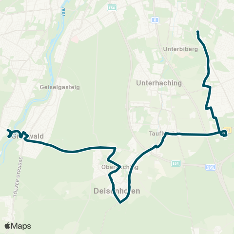 Die Münchner VerkehrsVerbund  Neuperlach Süd - Brunnthal Nord - Deisenhofen - Höllriegelskreuth map