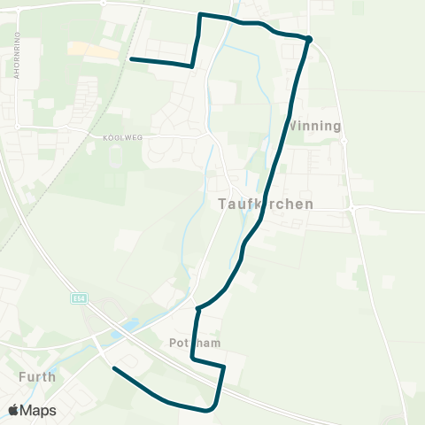Die Münchner VerkehrsVerbund  Taufkirchen - Gewerbegebiet Potzham map