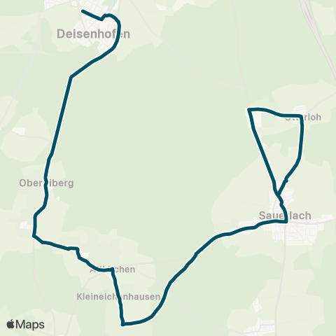 Die Münchner VerkehrsVerbund  Sauerlach - Altkirchen - Deisenhofen Ost map