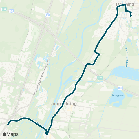 Die Münchner VerkehrsVerbund  Ismaning - Unterföhring - Studentenstadt map