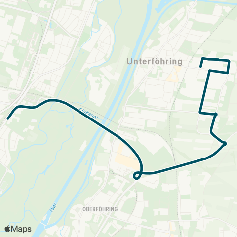 Die Münchner VerkehrsVerbund  Studentenstadt - Unterföhring, Gewerbegebiet - Unterföhring map