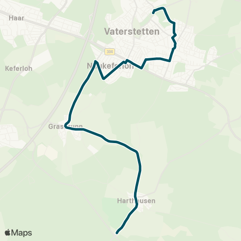 Die Münchner VerkehrsVerbund  Neukeferloh, Bahnhofstr. - Grasbrunn - Harthausen - Höhenkirchen-Sieg. map