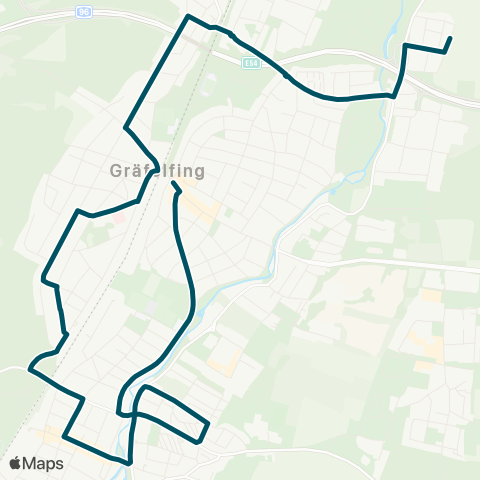 Die Münchner VerkehrsVerbund  Lochham, Starnberger Str. - Lochham - Gräfelfing, Rathaus - Planegg - Gräfelfing map