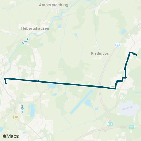 Die Münchner VerkehrsVerbund  Dachau - Oberschleißheim - Unterschleißheim West map