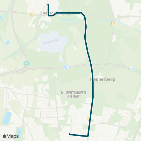 Die Münchner VerkehrsVerbund  Am Hart - Helmholtz-Zentrum - Oberschleißheim map