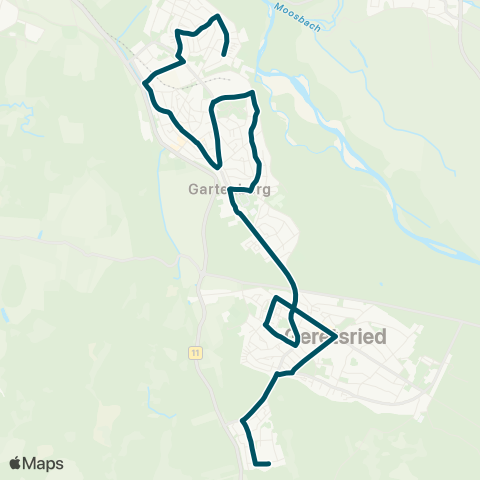 Die Münchner VerkehrsVerbund  Stadtbus Geretsried Steiner Ring Süd - Schulzentrum - Fasanenweg - Lilienstraße map