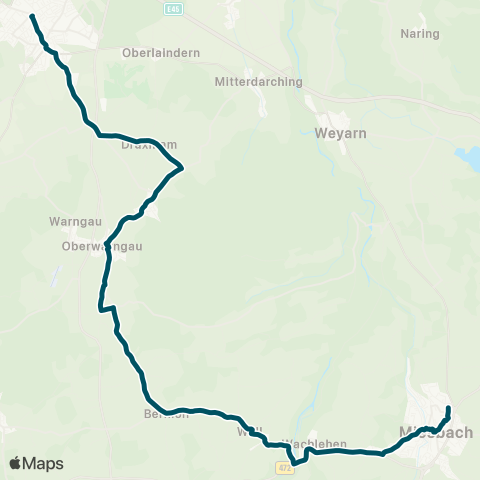 Die Münchner VerkehrsVerbund  Holzkirchen - Warngau - Wall - Miesbach map