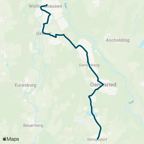 Die Münchner VerkehrsVerbund  Geretsried, Stein - Am Stern - Johannisplatz - Lilienstr. - Gelting - Wolfratshausen map