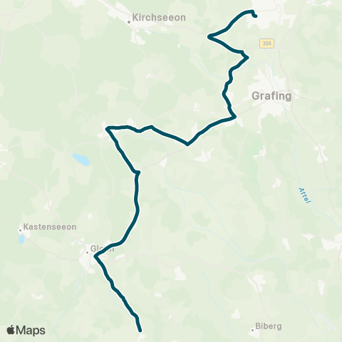 Die Münchner VerkehrsVerbund  Glonn - Moosach / Bruck - Grafing Bahnhof map