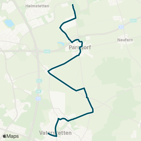 Die Münchner VerkehrsVerbund  Grub Süd - Parsdorf - Weißenfeld - Baldham Dorf - Vaterstetten map