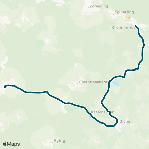 Die Münchner VerkehrsVerbund  Kirchseeon - Moosach - Glonn - Egmating - Höhenkirchen-Siegertsbrunn map