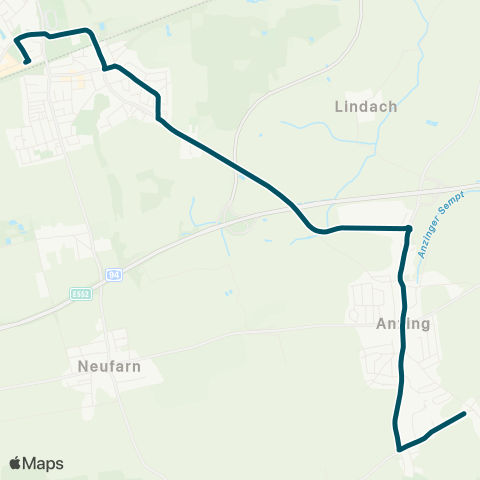 Die Münchner VerkehrsVerbund  Poing Nord - Anzing - Obelfing map