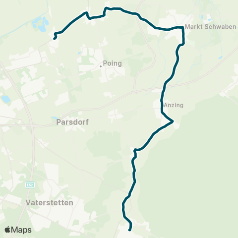 Die Münchner VerkehrsVerbund  Zorneding, St.-Martin-Str. - Anzing - Markt Schwaben - Pliening - Landsham map