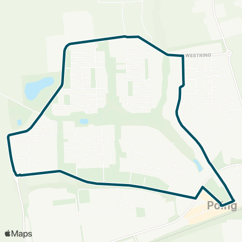 Die Münchner VerkehrsVerbund  Poing Nord - Mitterfeldring / Stahlgruber - Bergfeldsee - Poing Nord map