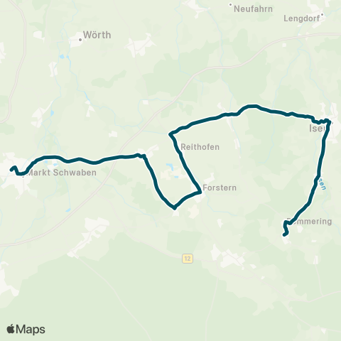 Die Münchner VerkehrsVerbund  Hohenlinden - Mittbach - Isen - Markt Schwaben map