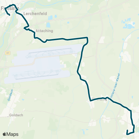 Die Münchner VerkehrsVerbund  Erding - Niederding / Notzing - Oberding - Schwaig - Flughafen, Terminalstr. Mitte map