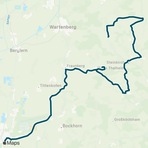 Die Münchner VerkehrsVerbund  Erding - Fraunberg - Steinkirchen - Kirchberg - Wartenberg map