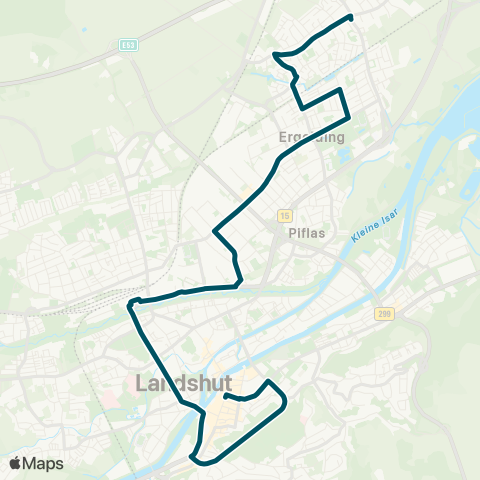 Die Münchner VerkehrsVerbund  Altstadt - Hauptbahnhof - Piflas - Ergolding map