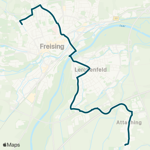 Die Münchner VerkehrsVerbund  P+R-Platz - Kirche St. Lantpert - Gewerbegebiet - Attaching map