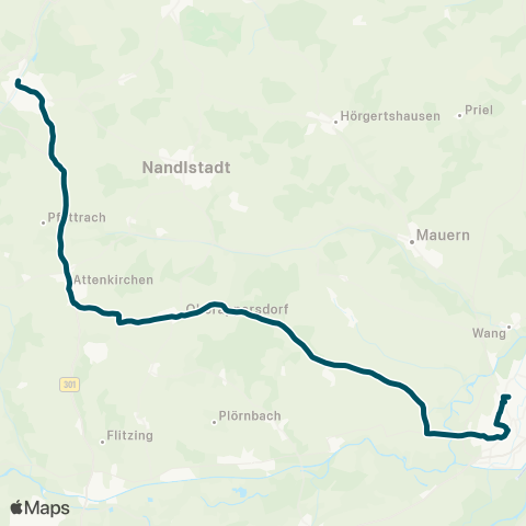 Die Münchner VerkehrsVerbund  Au, Hopfenhalle - Attenkirchen - Moosburg map