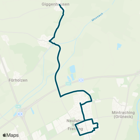 Die Münchner VerkehrsVerbund  Giggenhausen - Neufahrn map
