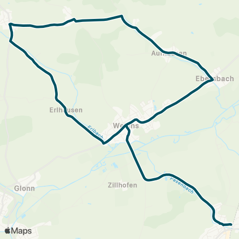 Die Münchner VerkehrsVerbund  Markt Indersdorf - Ainhofen - Weichs - Vierkirchen-Esterh. map
