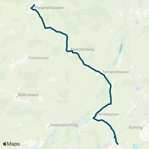 Die Münchner VerkehrsVerbund  Petershausen West - Kammerberg - Haimhausen - Lohhof map
