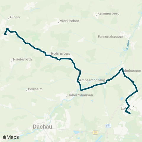 Die Münchner VerkehrsVerbund  Markt Indersdorf - Röhrmoos - Haimhausen - Unterschleißheim map