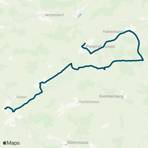 Die Münchner VerkehrsVerbund  Erdweg - Markt Indersdorf - Weichs - Petershausen West map
