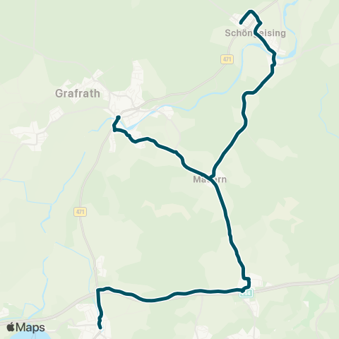 Die Münchner VerkehrsVerbund  Inning, Marktplatz - Grafrath - Schöngeising map