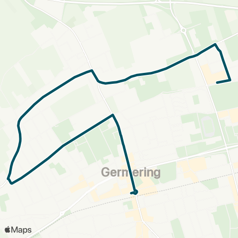 Die Münchner VerkehrsVerbund  Germering, GEP - Germering, Rathaus - Germering-Unterpfaffenhofen map