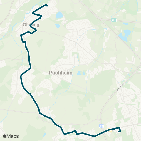 Die Münchner VerkehrsVerbund  Freiham - Puchheim Ort - Eichenau Nord - Olching map