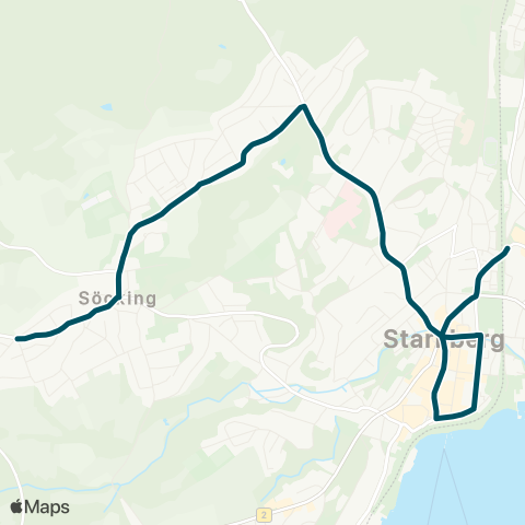 Die Münchner VerkehrsVerbund  Starnberg Nord - Starnberg - Klinikum-MediCenter - Cappius - Söcking map