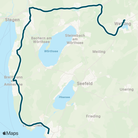 Die Münchner VerkehrsVerbund  Inning am Ammersee - Herrsching map