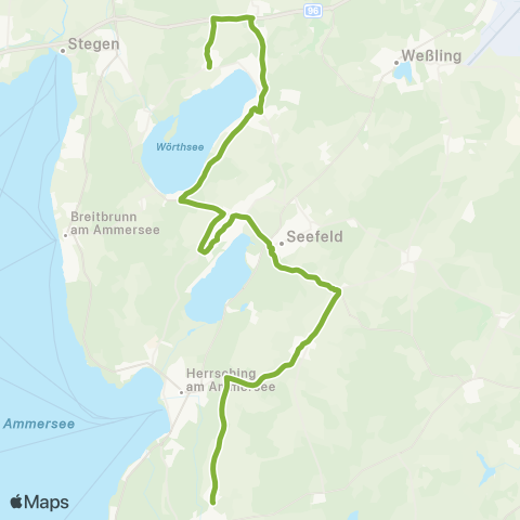 Die Münchner VerkehrsVerbund  Andechs - Seefeld-Hechendorf - Steinebach - Walchstadt map
