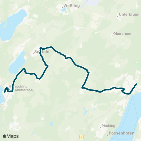 Die Münchner VerkehrsVerbund  Herrsching - Frieding - Oberalting - Starnberg Nord map