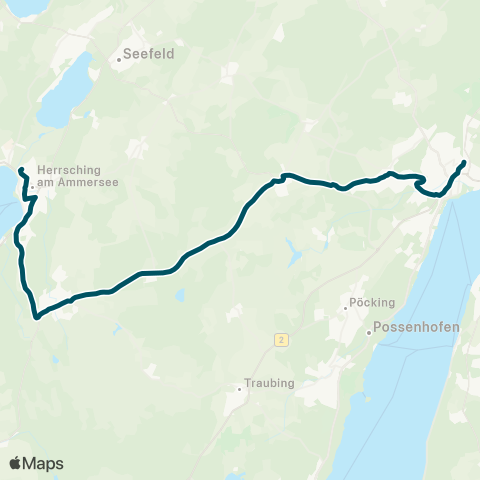 Die Münchner VerkehrsVerbund  Starnberg Nord - Andechs - Herrsching map