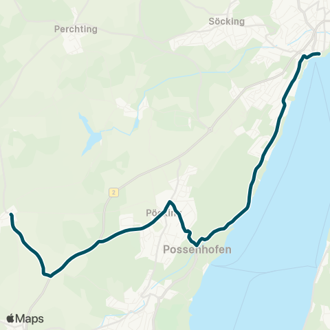 Die Münchner VerkehrsVerbund  Aschering - Wieling - Pöcking - Possenhofen - Starnberg map