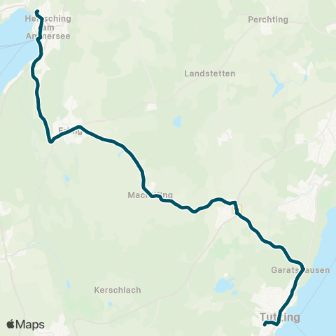 Die Münchner VerkehrsVerbund  Tutzing - Andechs - Herrsching map
