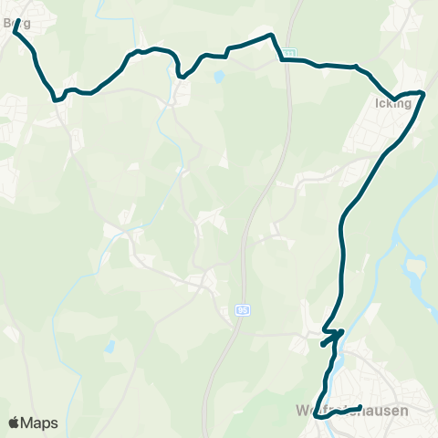 Die Münchner VerkehrsVerbund  Icking - Mörlbach - Berg map