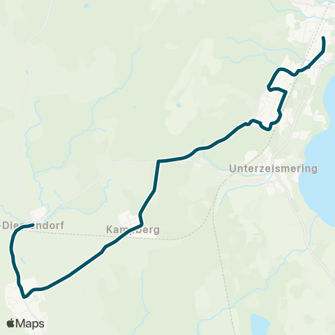 Die Münchner VerkehrsVerbund  Diemendorf - Haunshofen - Kampberg - Tutzing, Am Kallerbach - Tutzing map