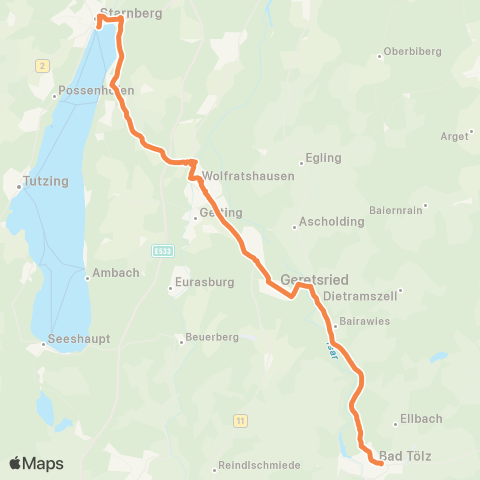 Die Münchner VerkehrsVerbund  Bad Tölz - Wolfratshausen - Starnberg map