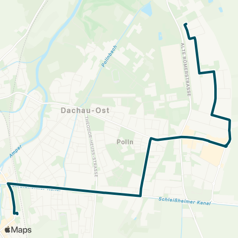 Die Münchner VerkehrsVerbund  Dachau - Dachau, Kräutergarten map