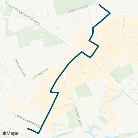 Die Münchner VerkehrsVerbund  Promille-Express Stadtmitte - Herbststraße / Loreto - Stadtmitte ( - Bahnhof ) map